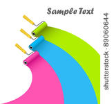 coloring with paint roller