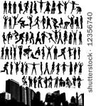city skyline with 84 people...