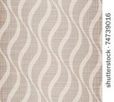 beige fabric with drawing waves