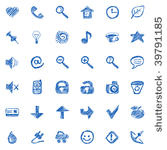hand drawn icons vector. visit...