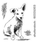 hand drawn dog vector