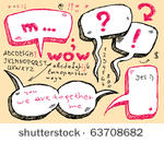 hand drawn speech and thought...