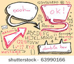 hand drawn speech and thought...