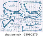 hand drawn speech and thought...
