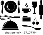 vector silhouette of food drink ...