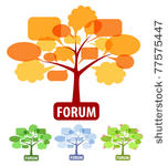 conceptual icons of forum or...