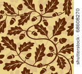 oak leaf acorn seamless...