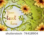 floral background with weaving...