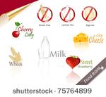 food icon collection. gluten...