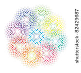 bright abstract pattern in...