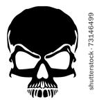 black skull   vector