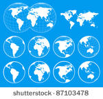 set of world maps
