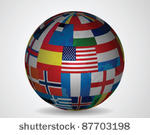 illustration of isolated globe...