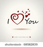 valentine i love you vector...