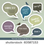 speech bubbles set