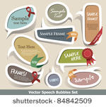 speech bubbles set
