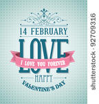 valentine's day type text...