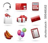 shopping vector icon set