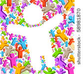 a collection of 3d people in...