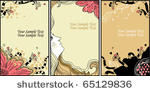 vector set of 3 hand drawn...