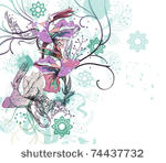 rich floral background with...