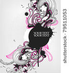 abstract vector frame with...