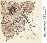 vintage floral illustration of...