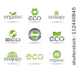 ecology icon set. eco icons....