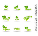 ecology icon set. eco icons.
