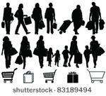 shopping  black silhouettes and ...