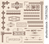 decorative menu and invitation...