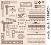 decorative menu and invitation...
