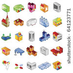 building icons set