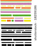 multi colored and black marker...