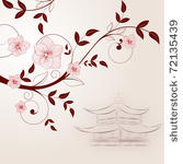 vintage floral background with...