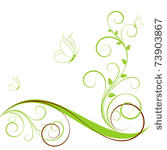 abstract floral background with ...