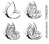 butterfly. vector set.