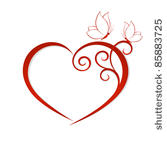 abstract vector heart with...