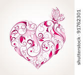 abstract vector heart with...