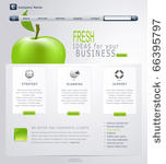 vector grey green website with...