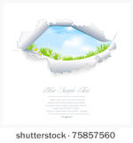 vector blue sky through the...