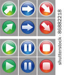 arrows and player button icon...