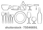 a set of stylized cutlery...