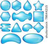 set blue vector eps10 icons ...