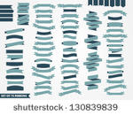 vector set of 75 ribbons