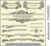 vector set  calligraphic design ...
