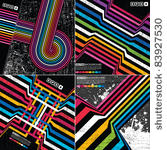set of four abstract grunge...