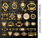 big set of luxury labels