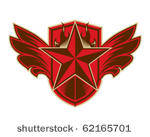 flaming star with wings emblem