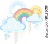 a pretty pastel retro rainbow...